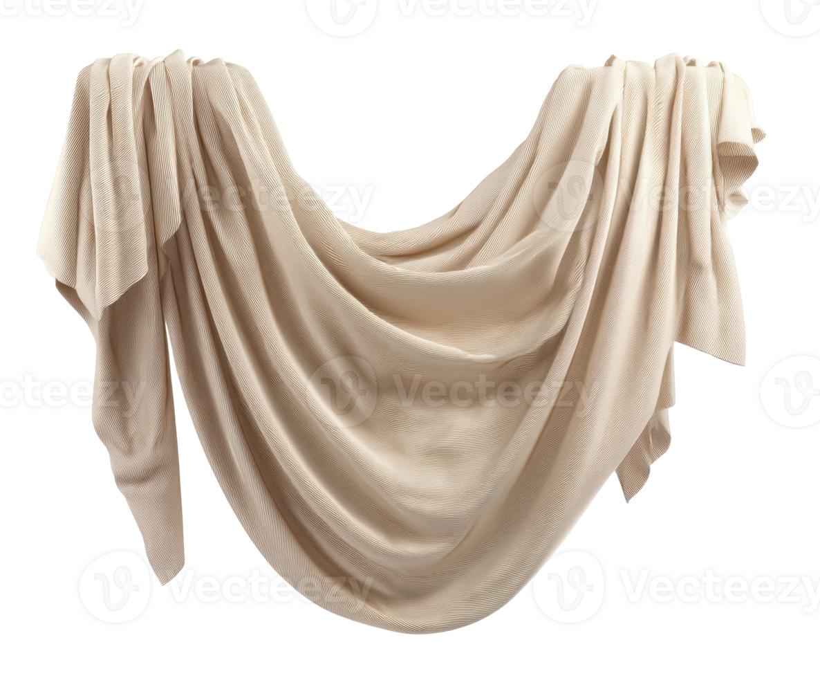 Elegant draped fabric for interior design and decor png