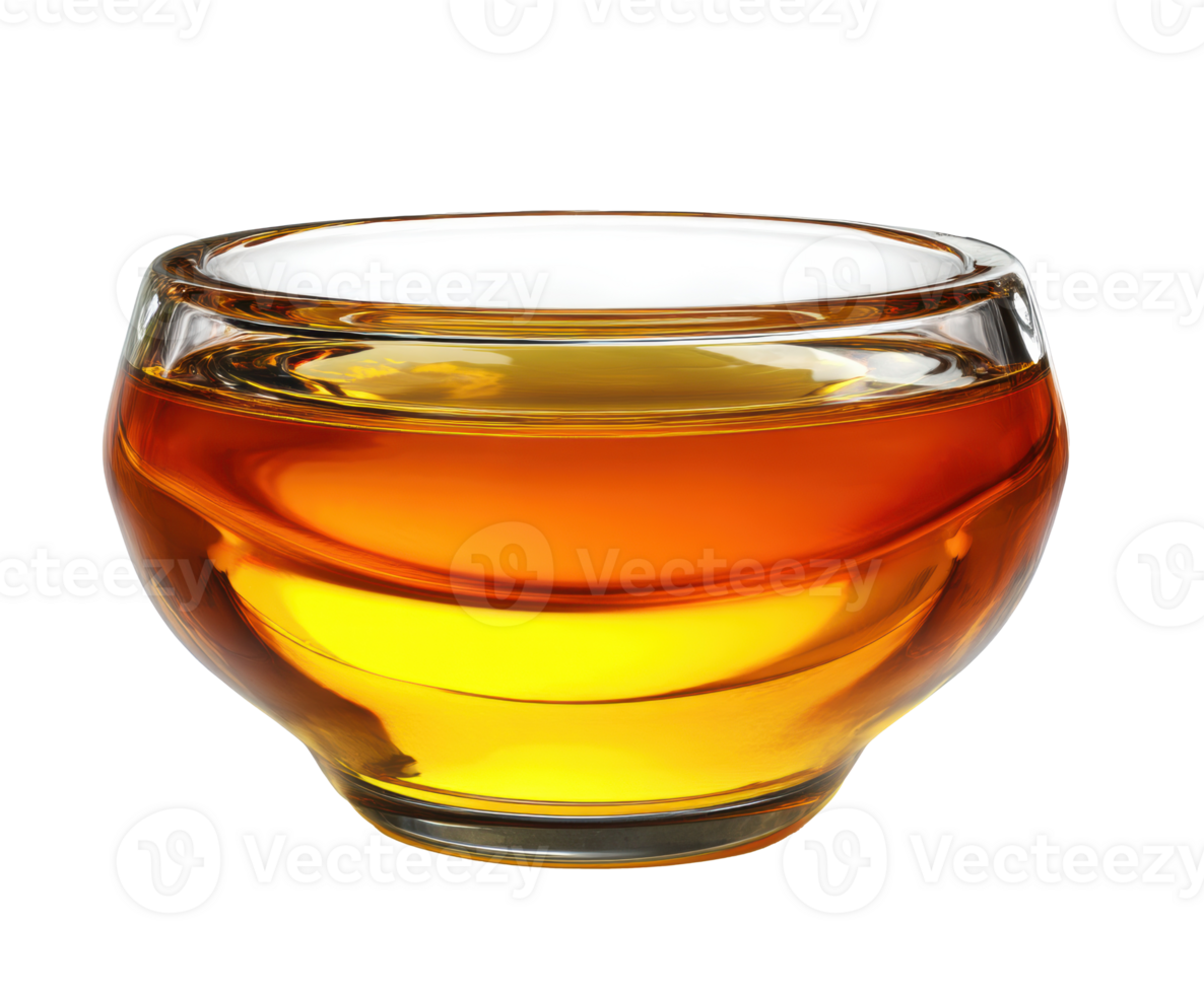 Honey in a clear glass bowl for culinary use and natural sweetening png