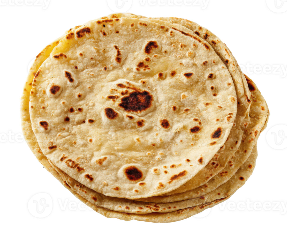 Freshly cooked tortillas stacked on a plate for delicious meals png