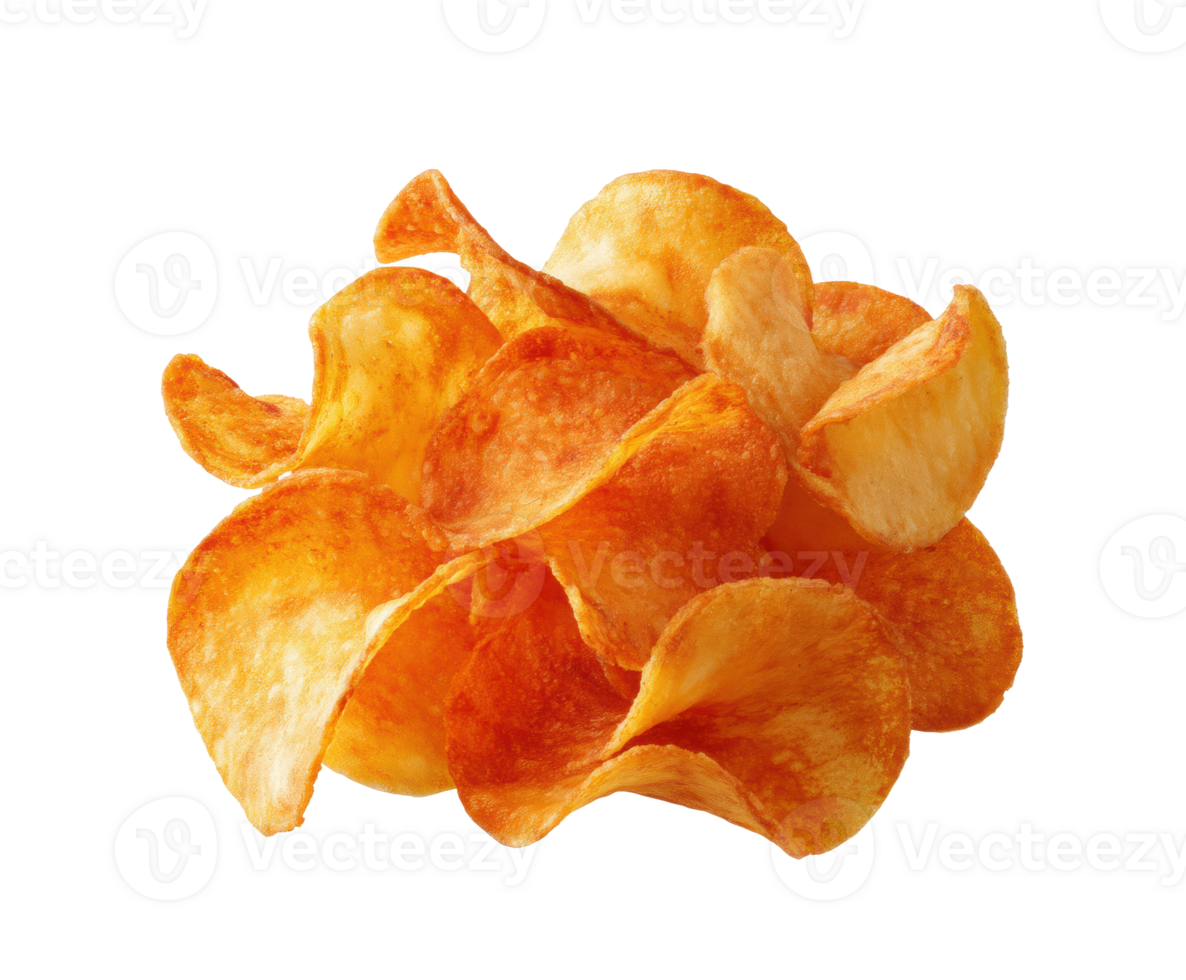 Crispy potato chips for snacking during gatherings or parties png