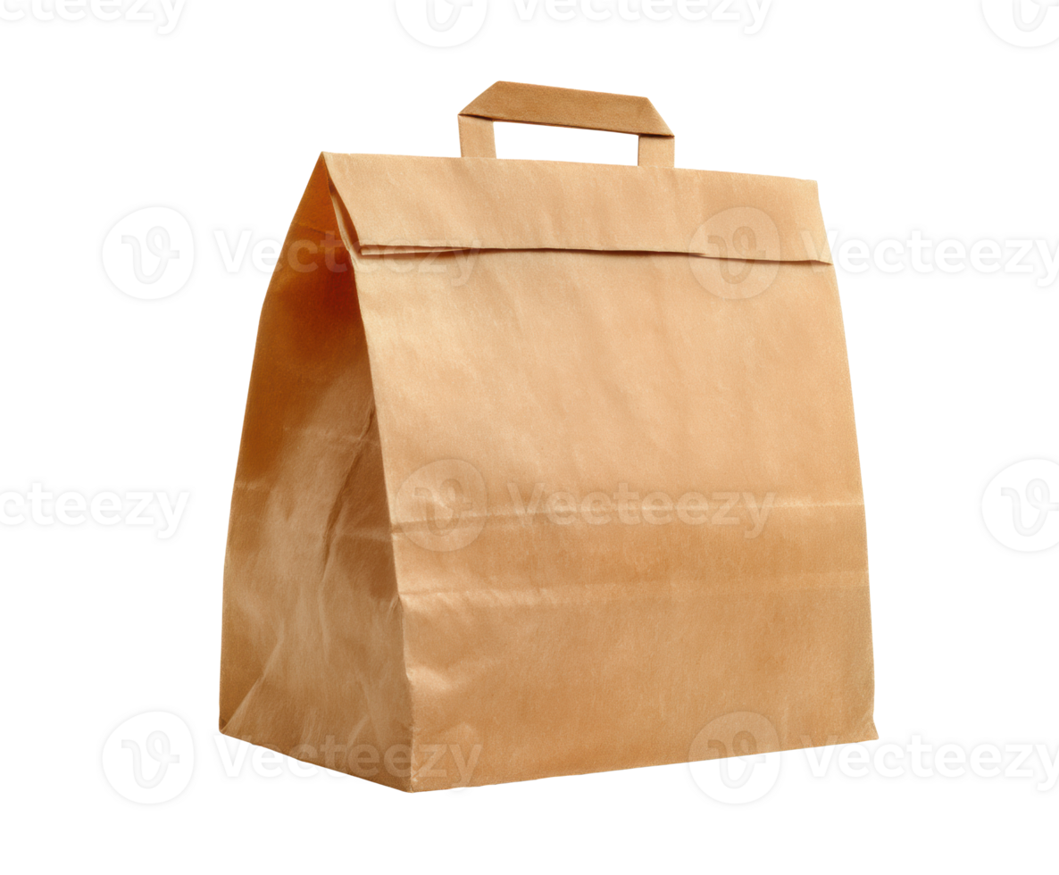 Eco-friendly paper bag for takeout meals and snacks png