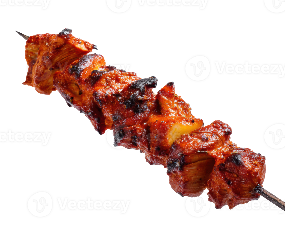 Grilled chicken skewer with spices for summer barbecue gatherings png