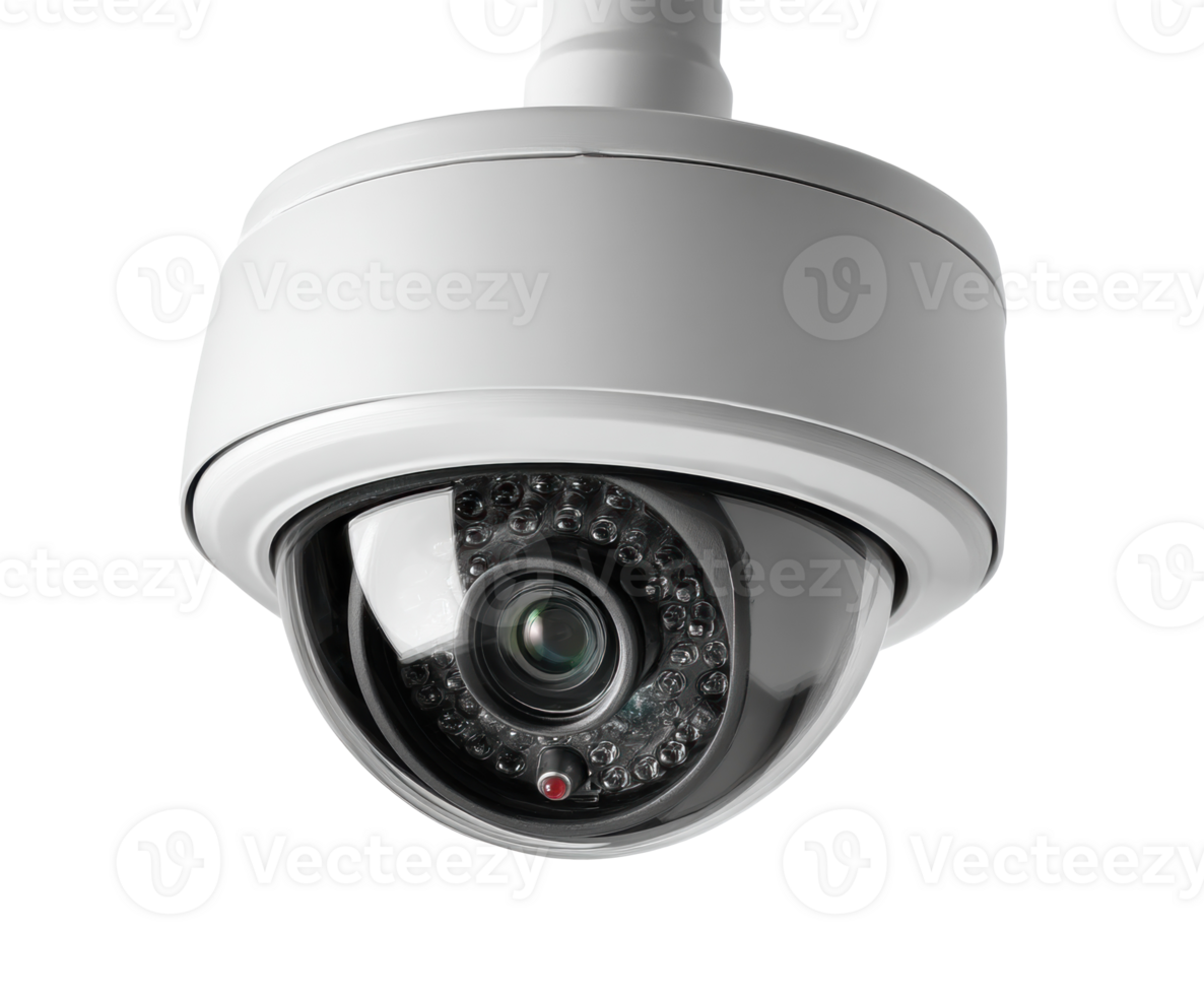 Security camera mounted for surveillance in indoor environment png