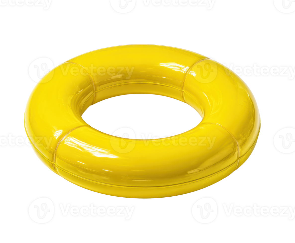 Yellow lifebuoy for water safety and rescue purposes at the beach png