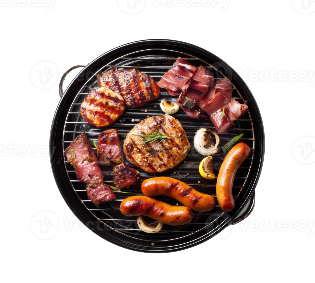 Barbecue feast with grilled meats and vegetables for summer enjoyment png