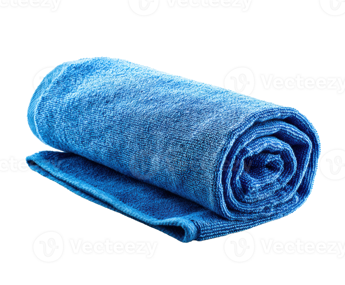 Soft blue towel for home and travel use png