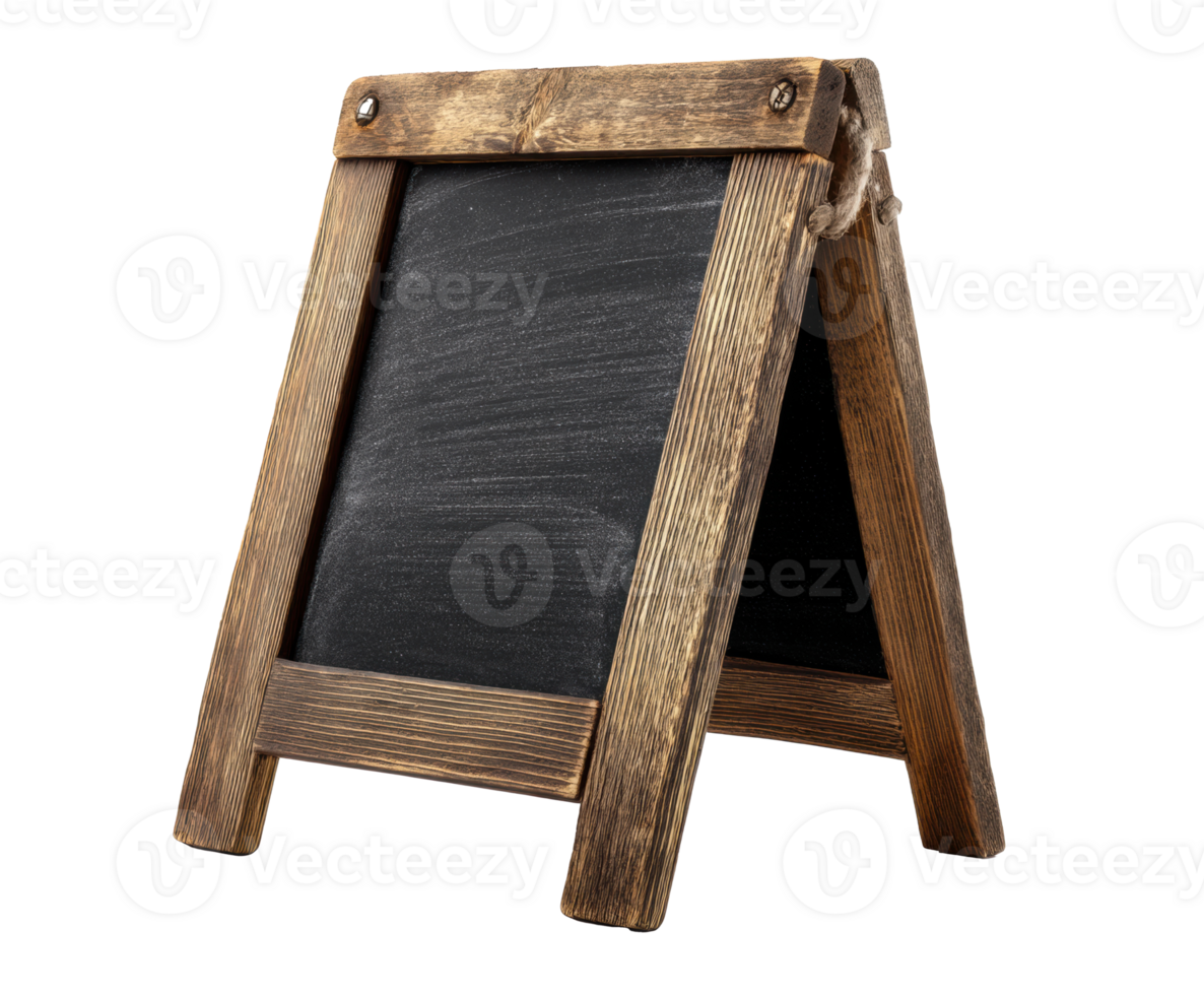 Rustic chalkboard sign for menu display in cafes and restaurants png