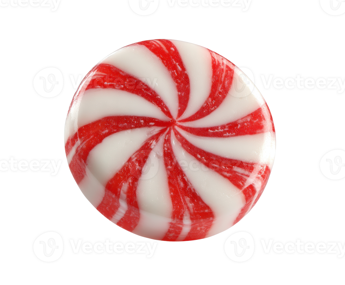 Swirling red and white peppermint candy for holiday celebrations png