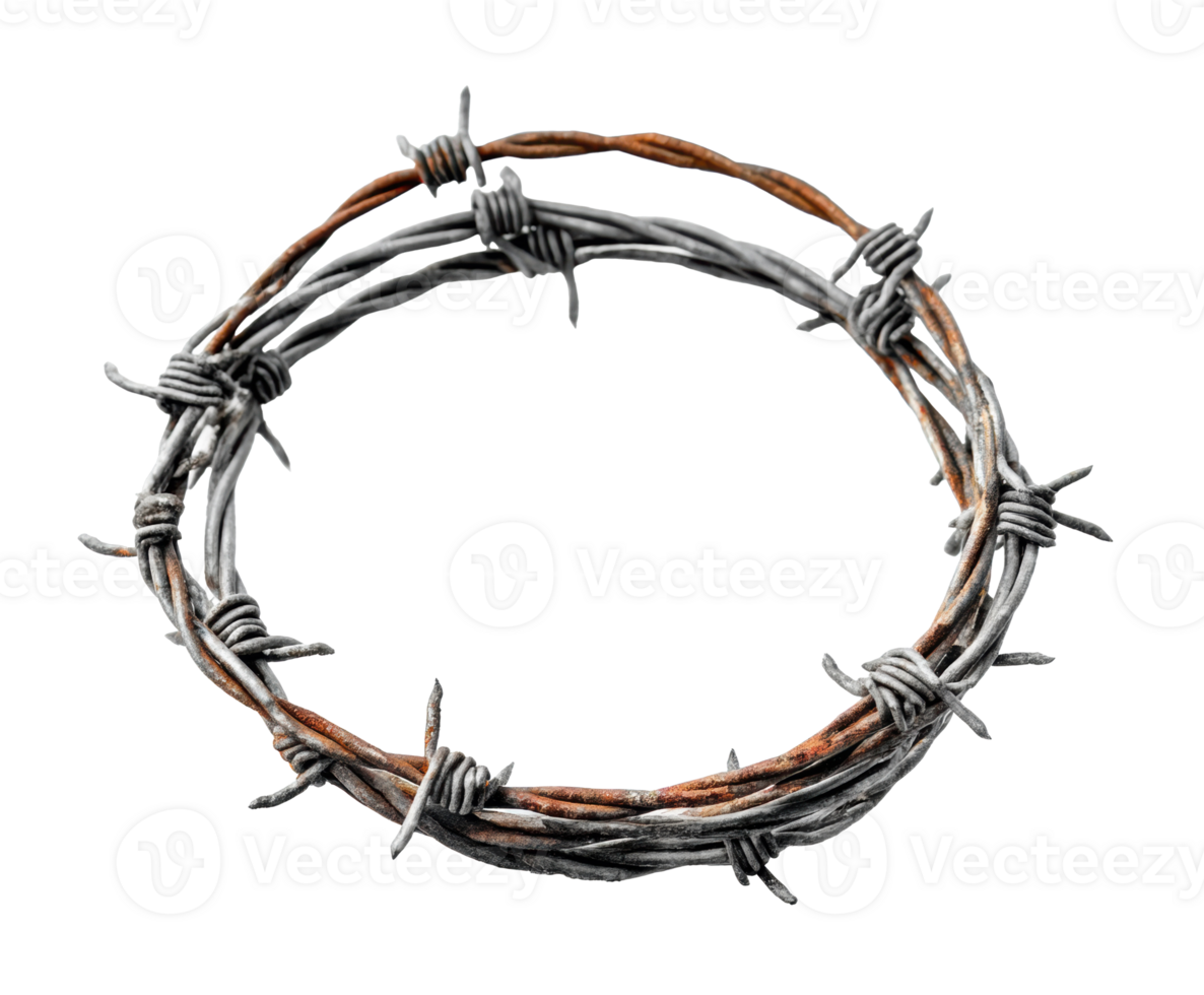 Symbol of suffering and sacrifice represented by barbed wire crown png