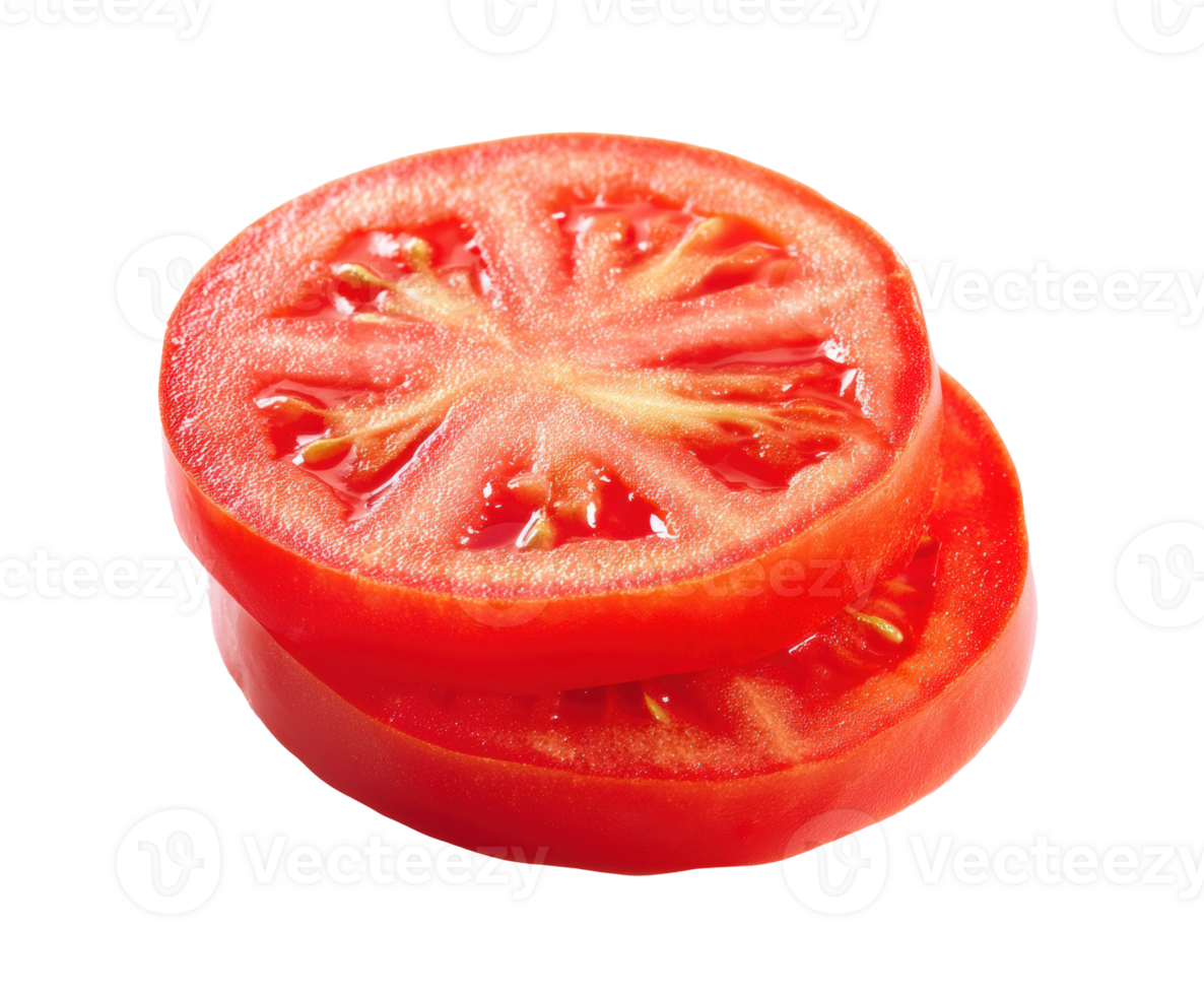 Fresh tomato slices for healthy cooking and salads png