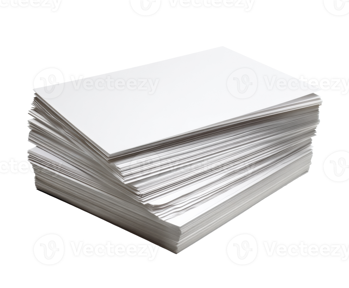 Stack of blank paper for art and design projects png