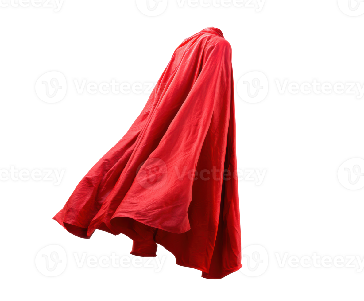 Flowing red cloak draped gracefully in the air png