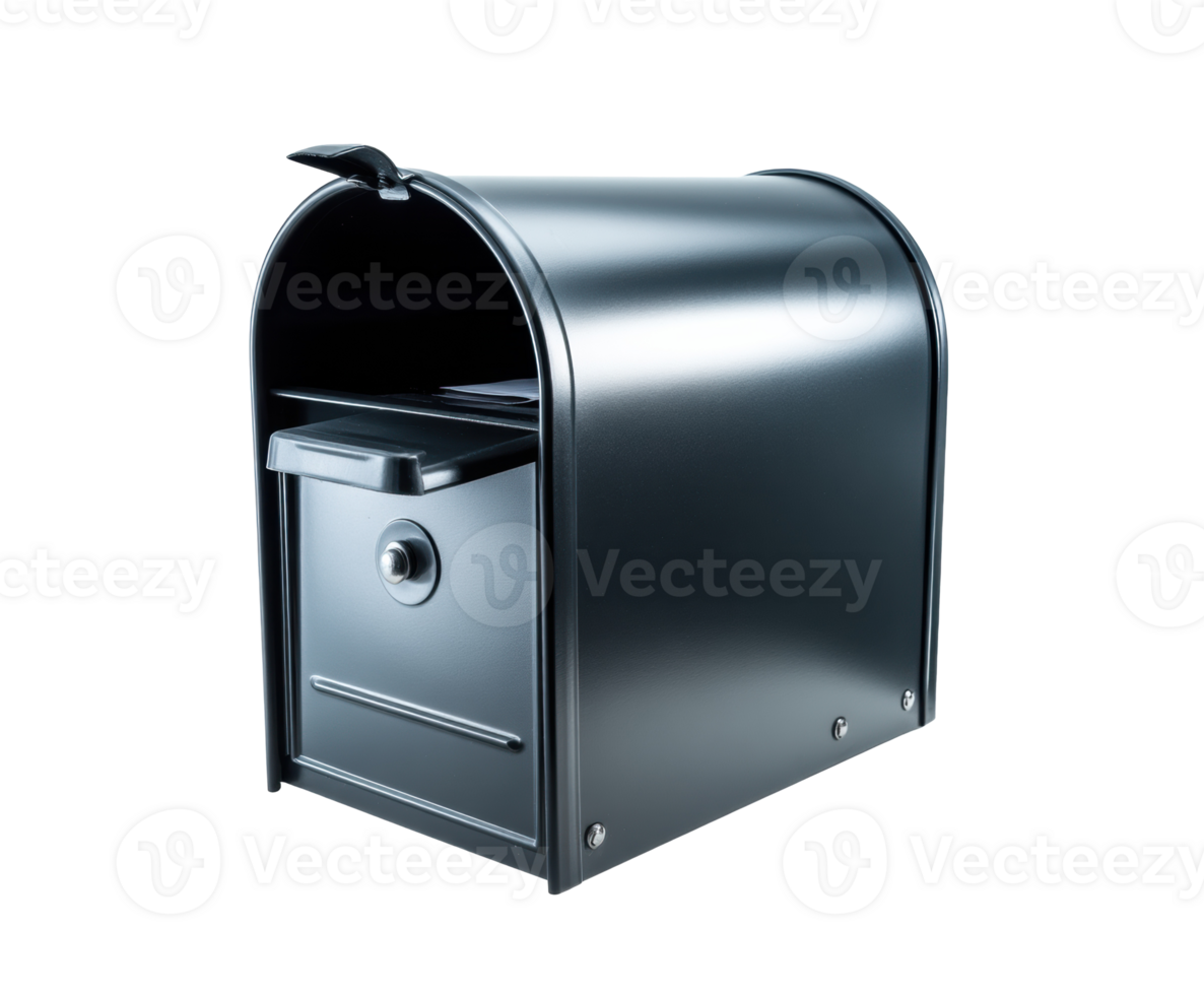 Modern black mailbox design for home or office use png