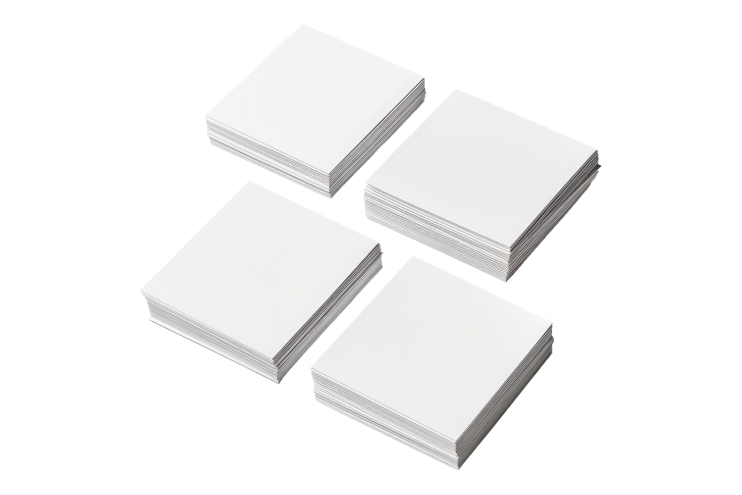 A set of four white squares on a black surface png