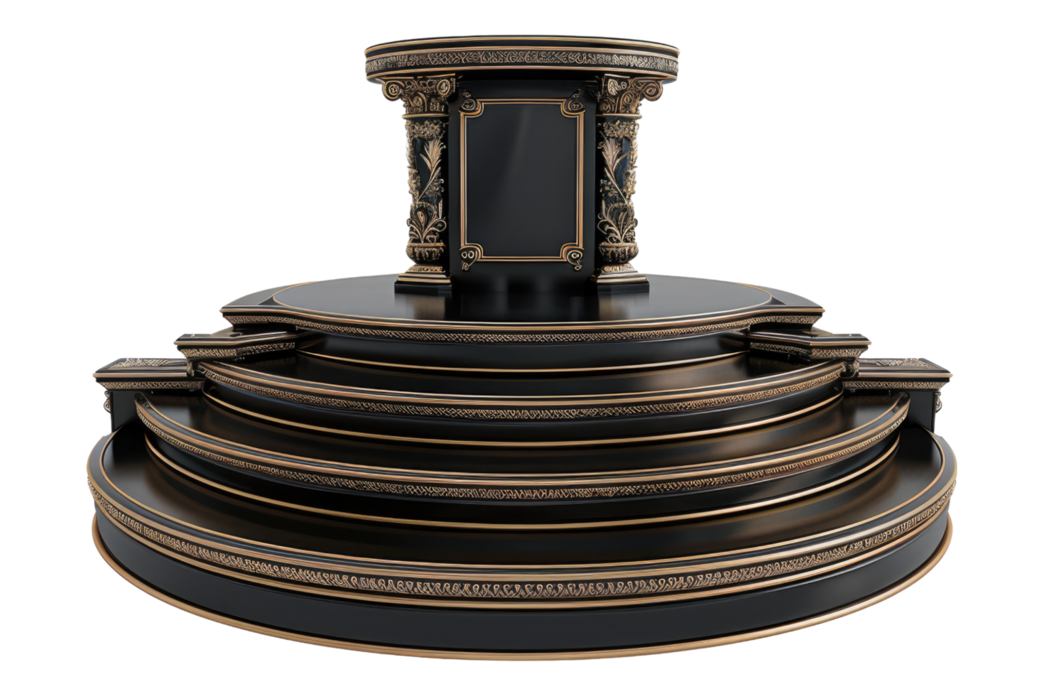 Decorative podiums for event isolated on transparent background png