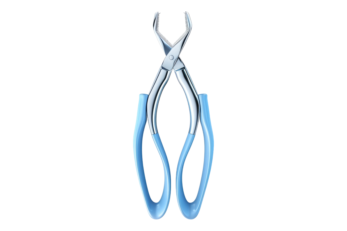 Dental rubber dam clamp forceps isolated on transparent background png