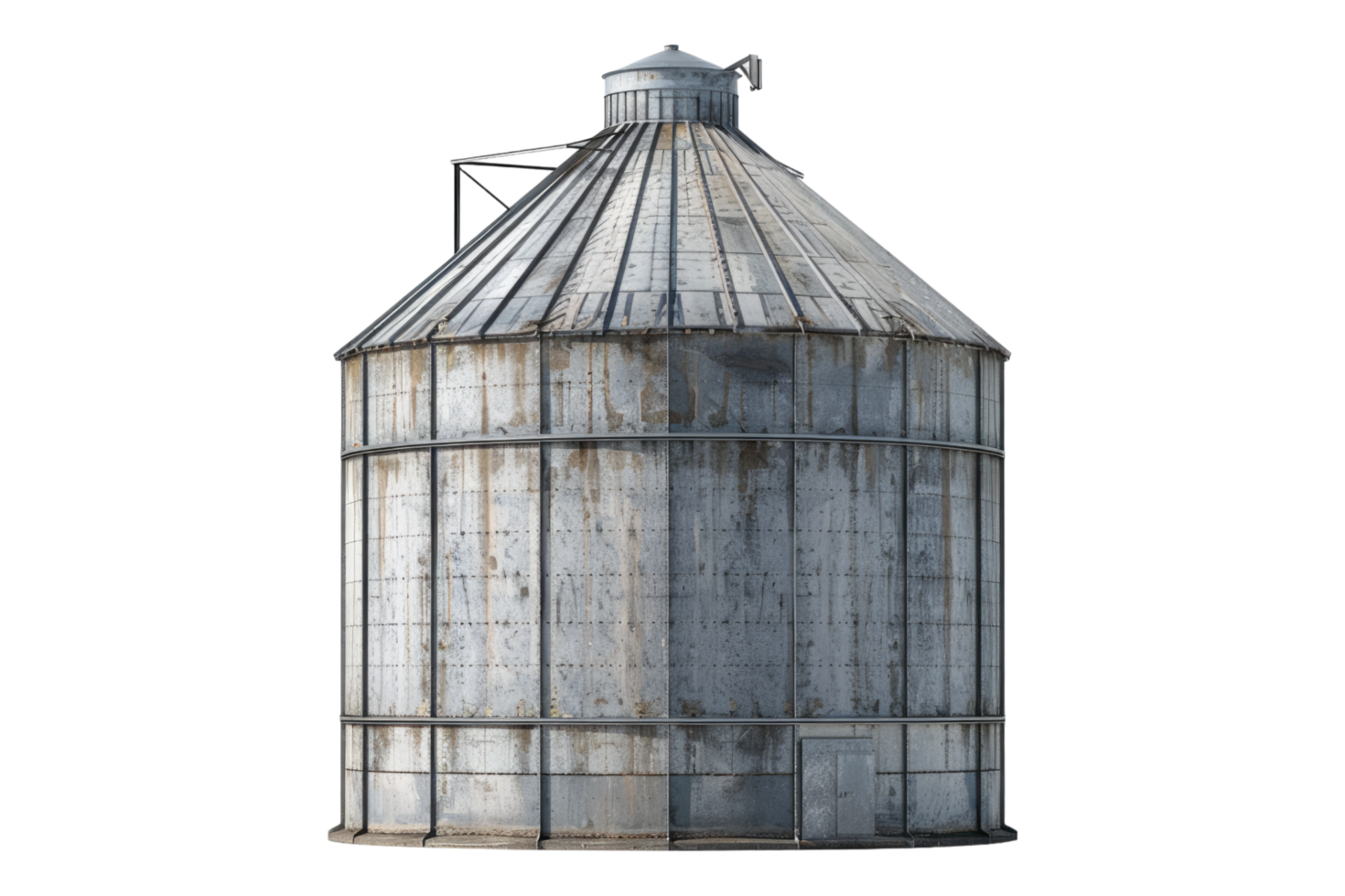 Detailed grain storage structure isolated on transparent background png