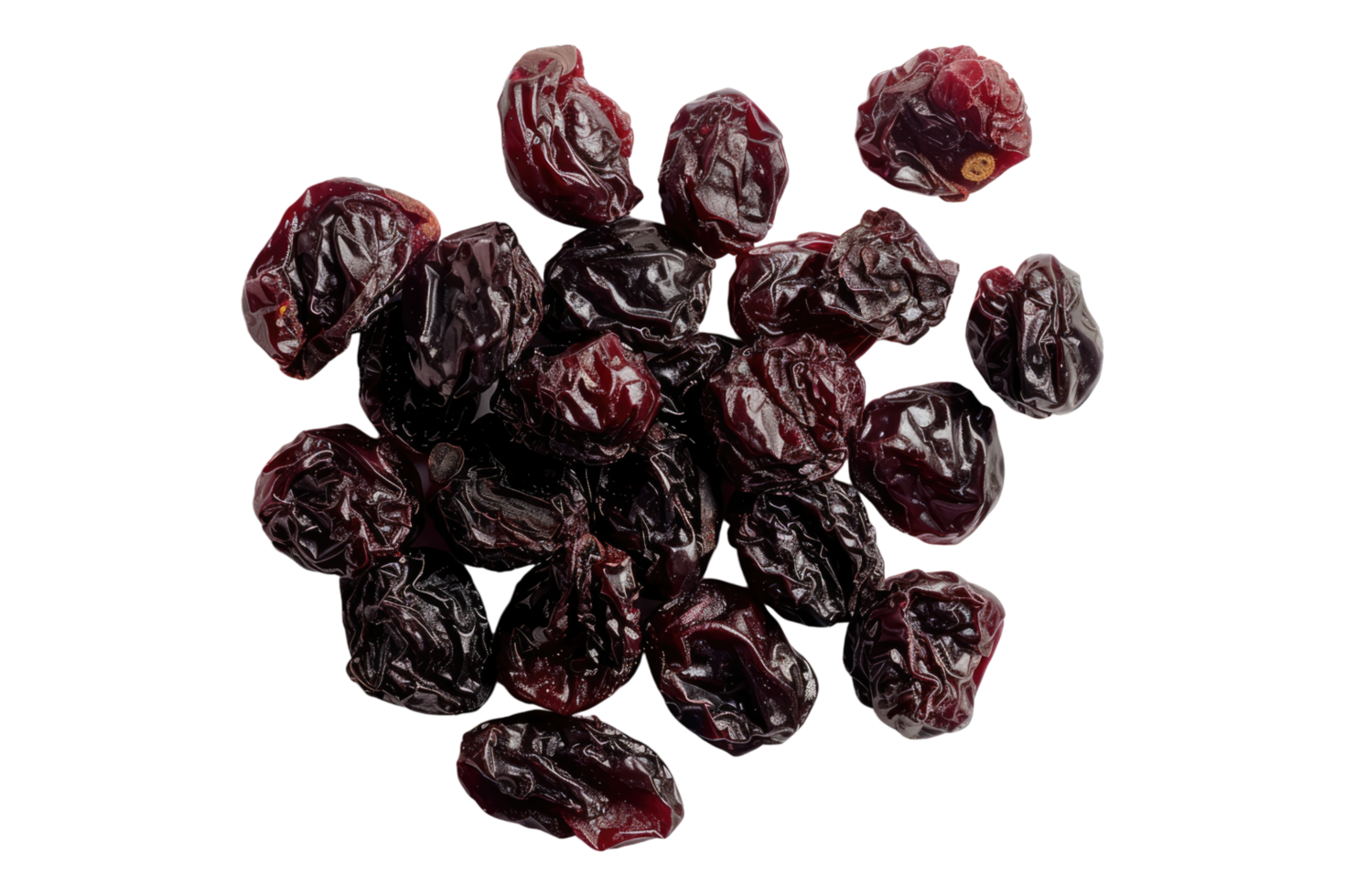Dried Cherries isolated on transparent background png