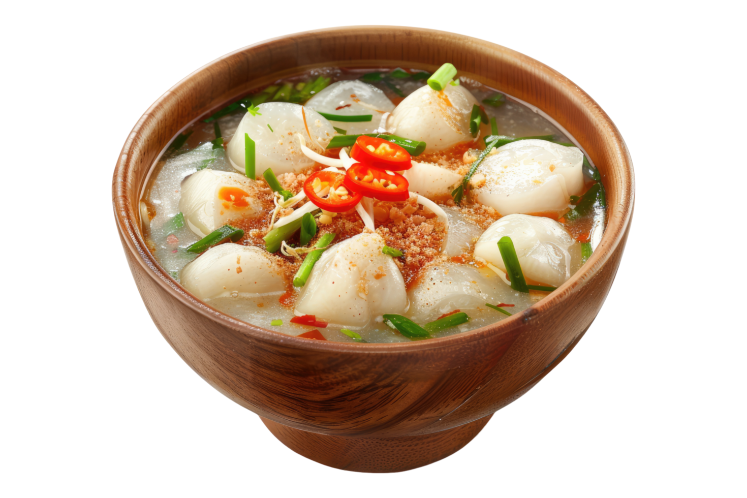 Duc nong with vietnamese rice cake soup isolated on transparent background png