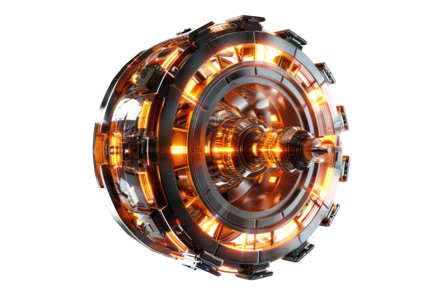 Efficient nuclear fusion technology isolated on transparent background png