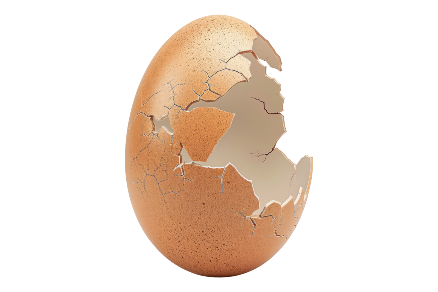 Broken egg shell isolated on transparent background png