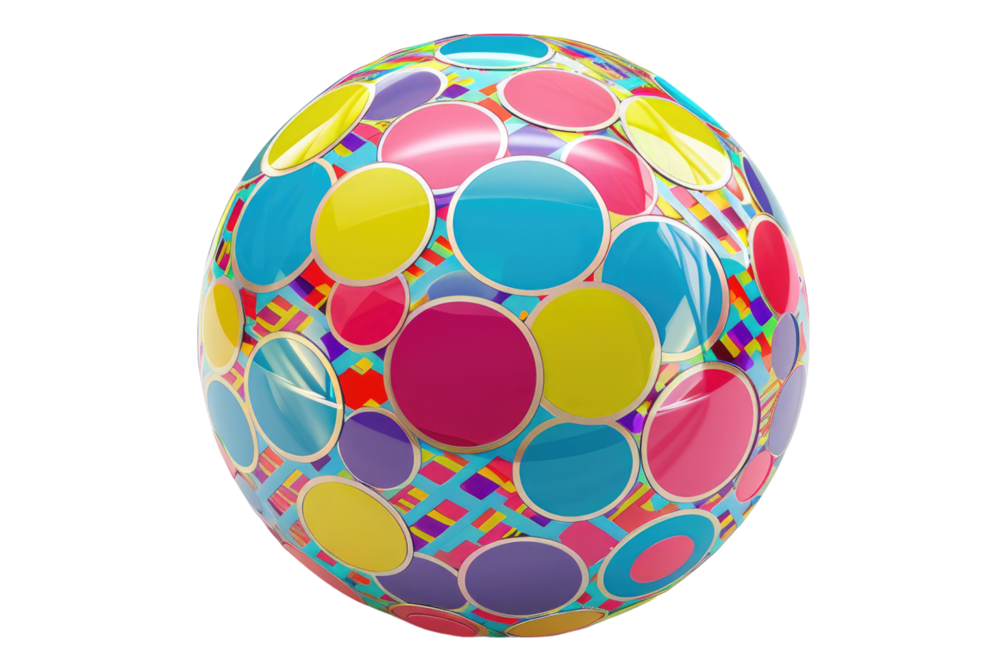 Bright patterned top toy isolated on transparent background png