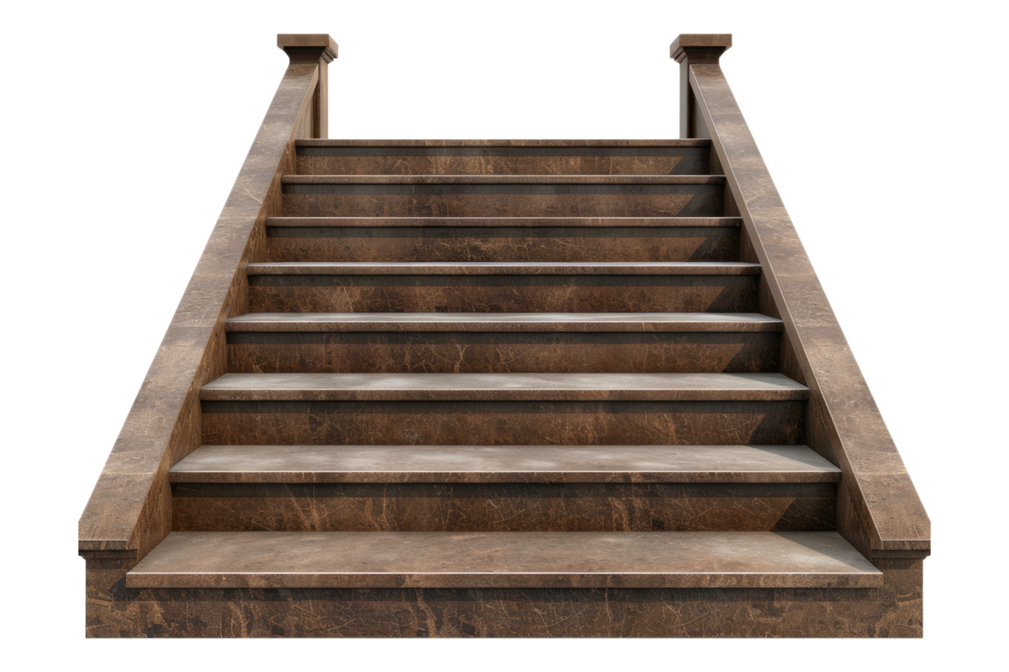 Brown stairs isolated on transparent background png
