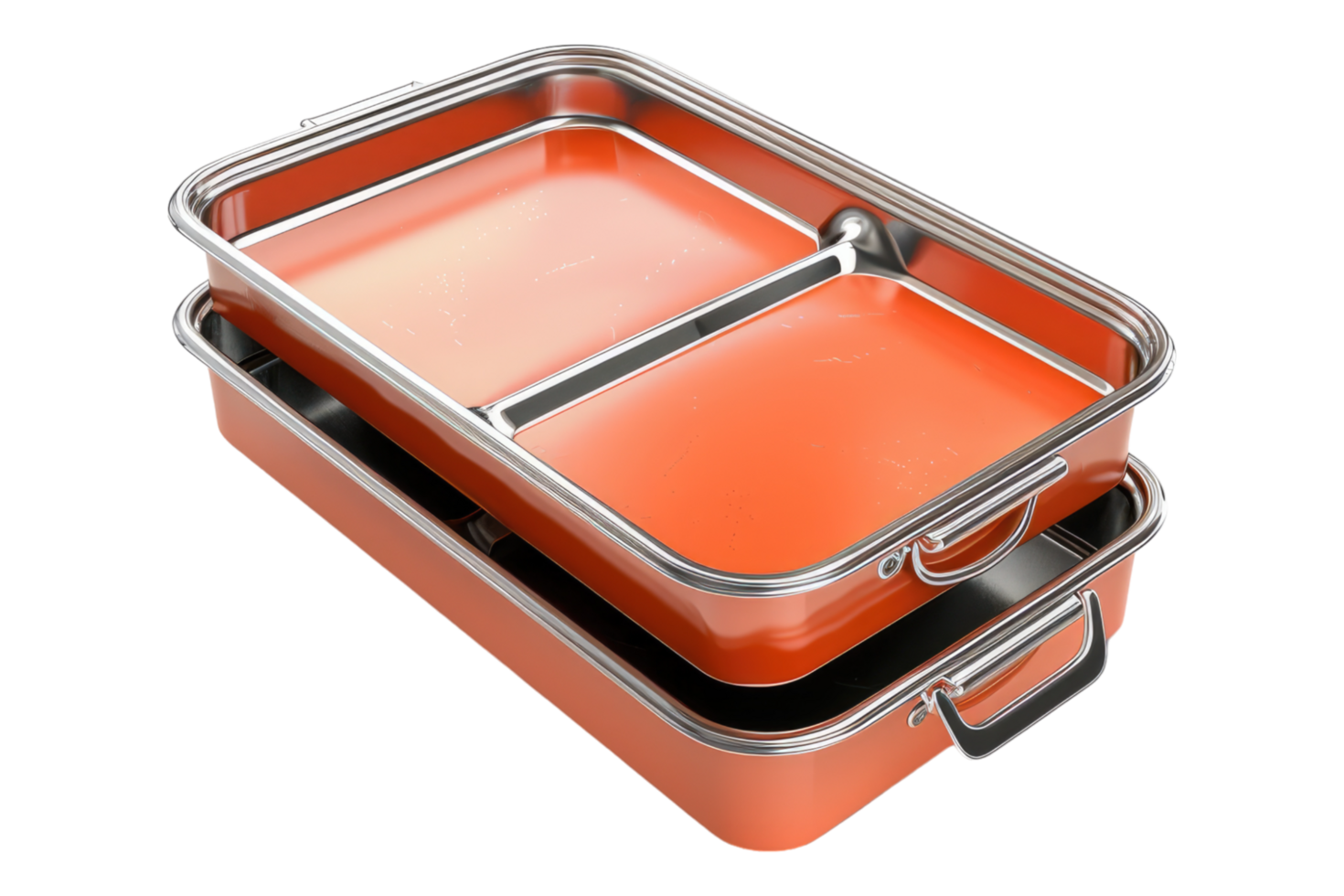 Cafeteria tray and lunch box isolated on transparent background png