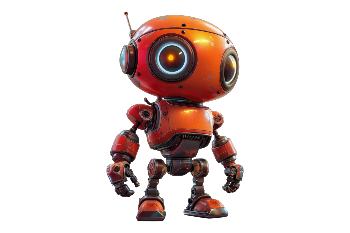 Cartoon bot isolated on transparent background png