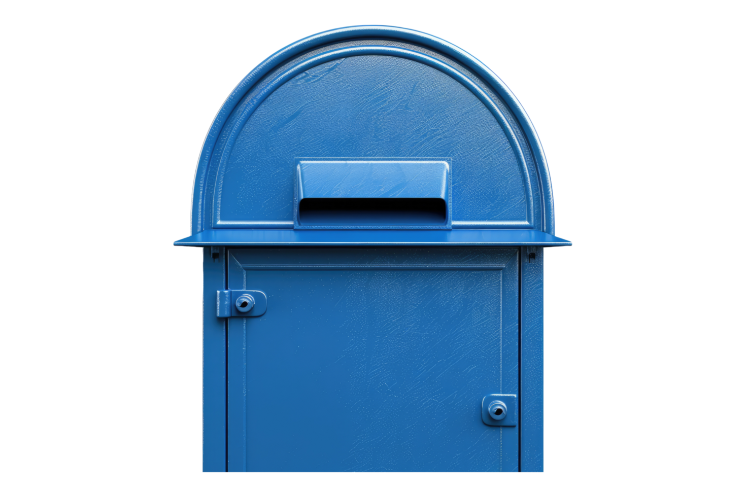 Closeup of a blue mailbox isolated on transparent background png