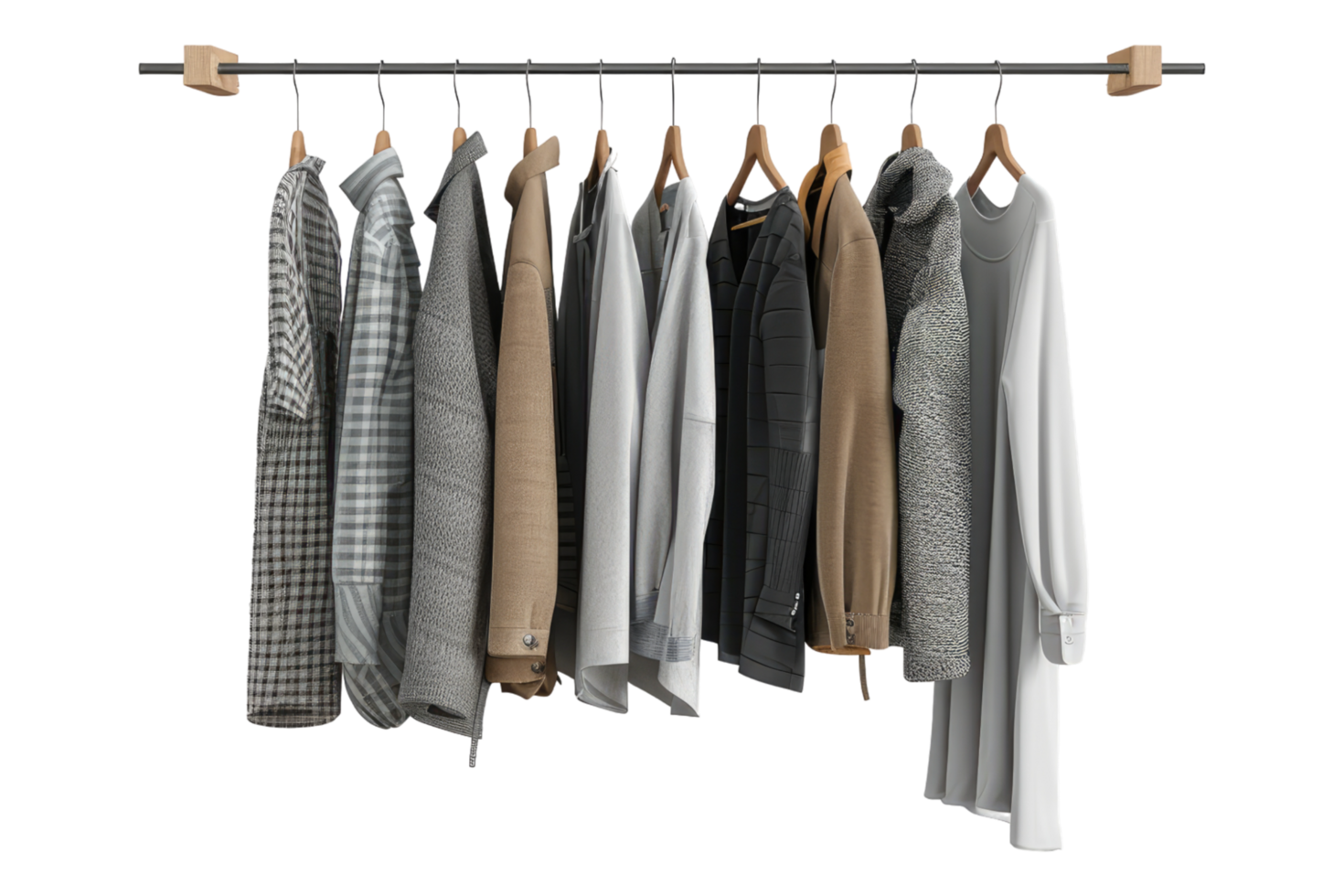 Cloth hanged on hanger isolated on transparent background png