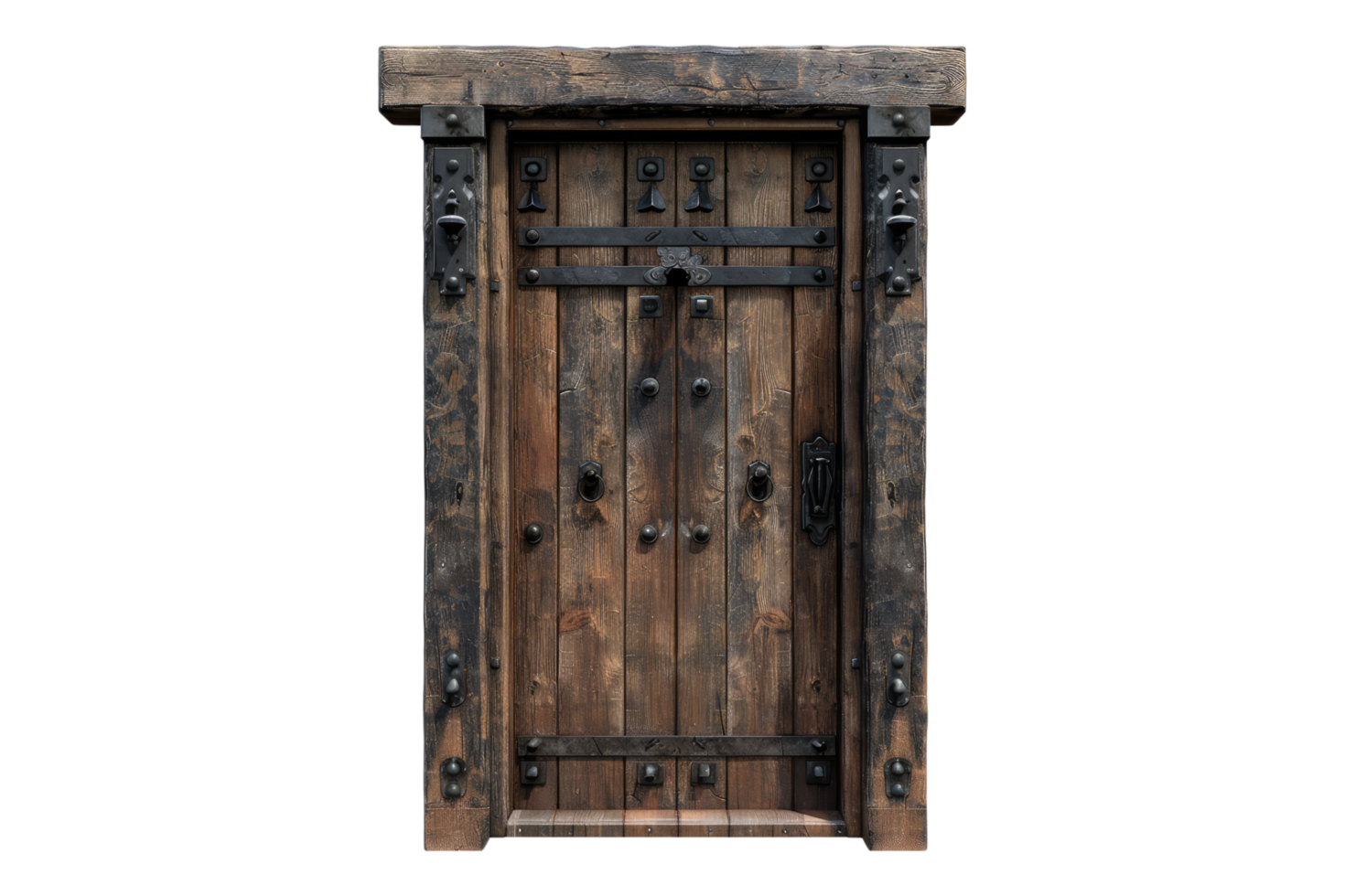 Craft man style door isolated on transparent background png