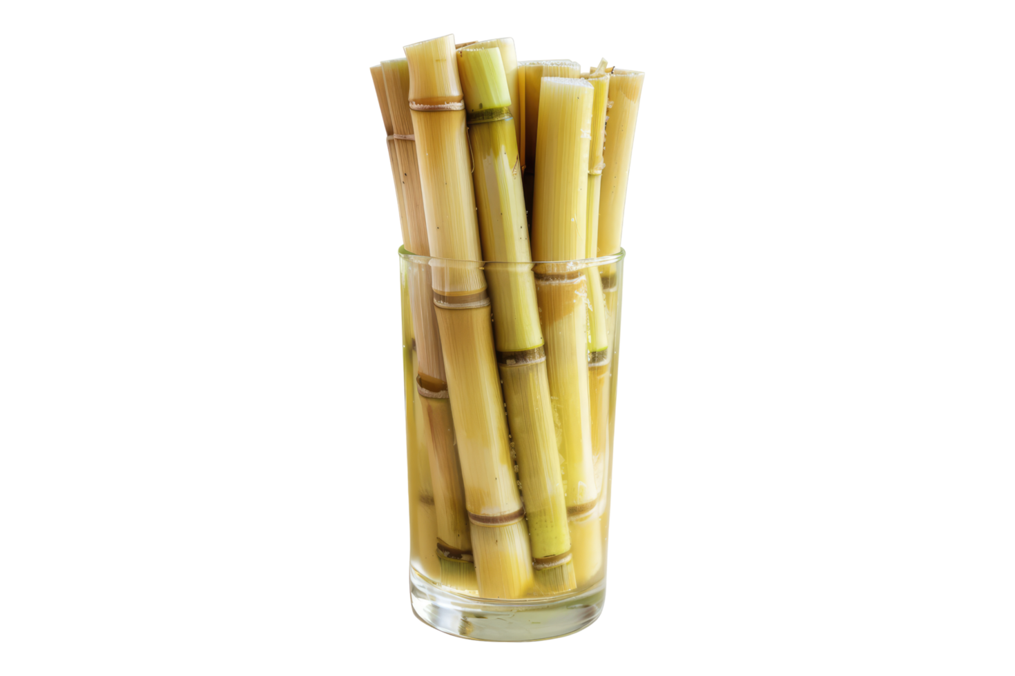 Glass of sugar cane isolated on transparent background png