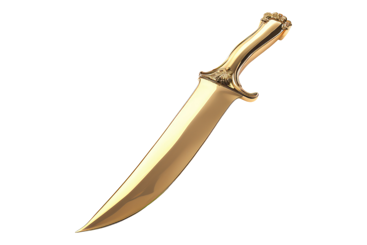 Golden pairing blade isolated on transparent background png