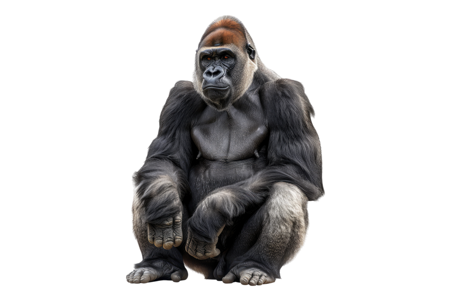 Gorilla isolated on transparent background png