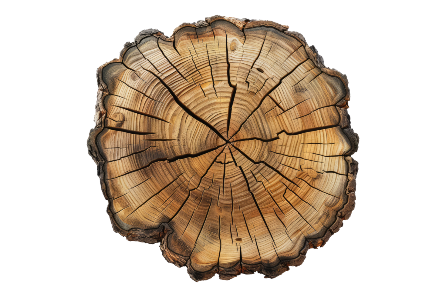 A tree stump with a cross section of wood png