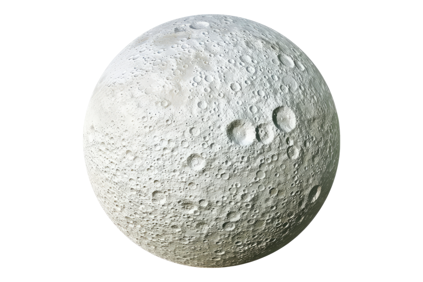 Mimas satrun moon isolated on transparent background png