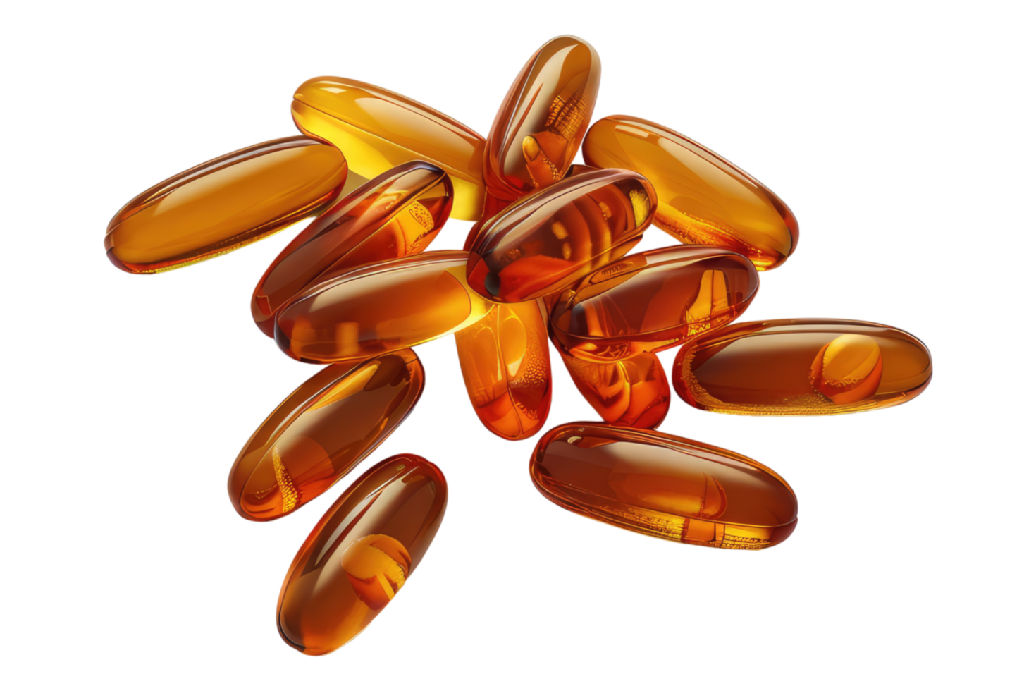 Omega 3 fish oil isolated on transparent background png