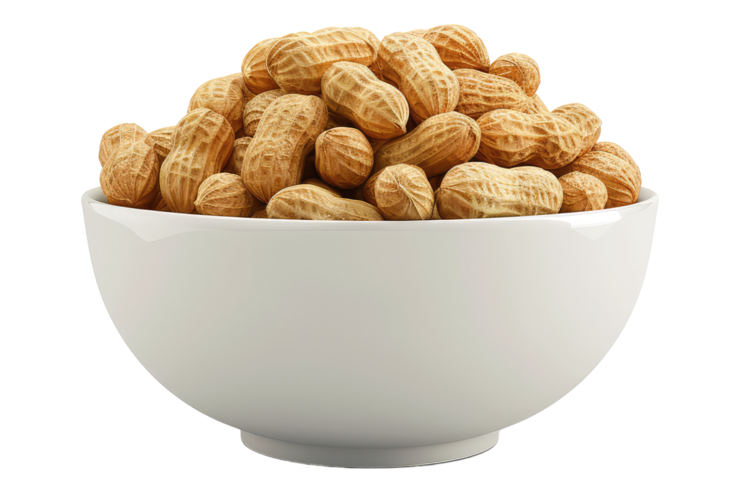 Peanut in a bowl isolated on transparent background png