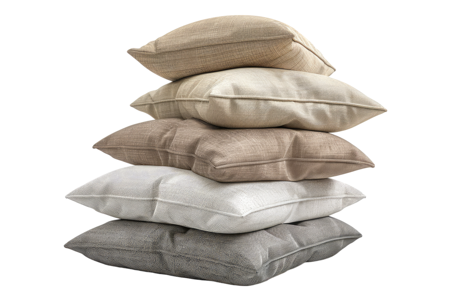 Pillow stacked isolated on transparent background png