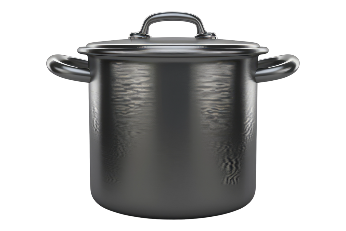 Professional metal pot cooker isolated on transparent background png