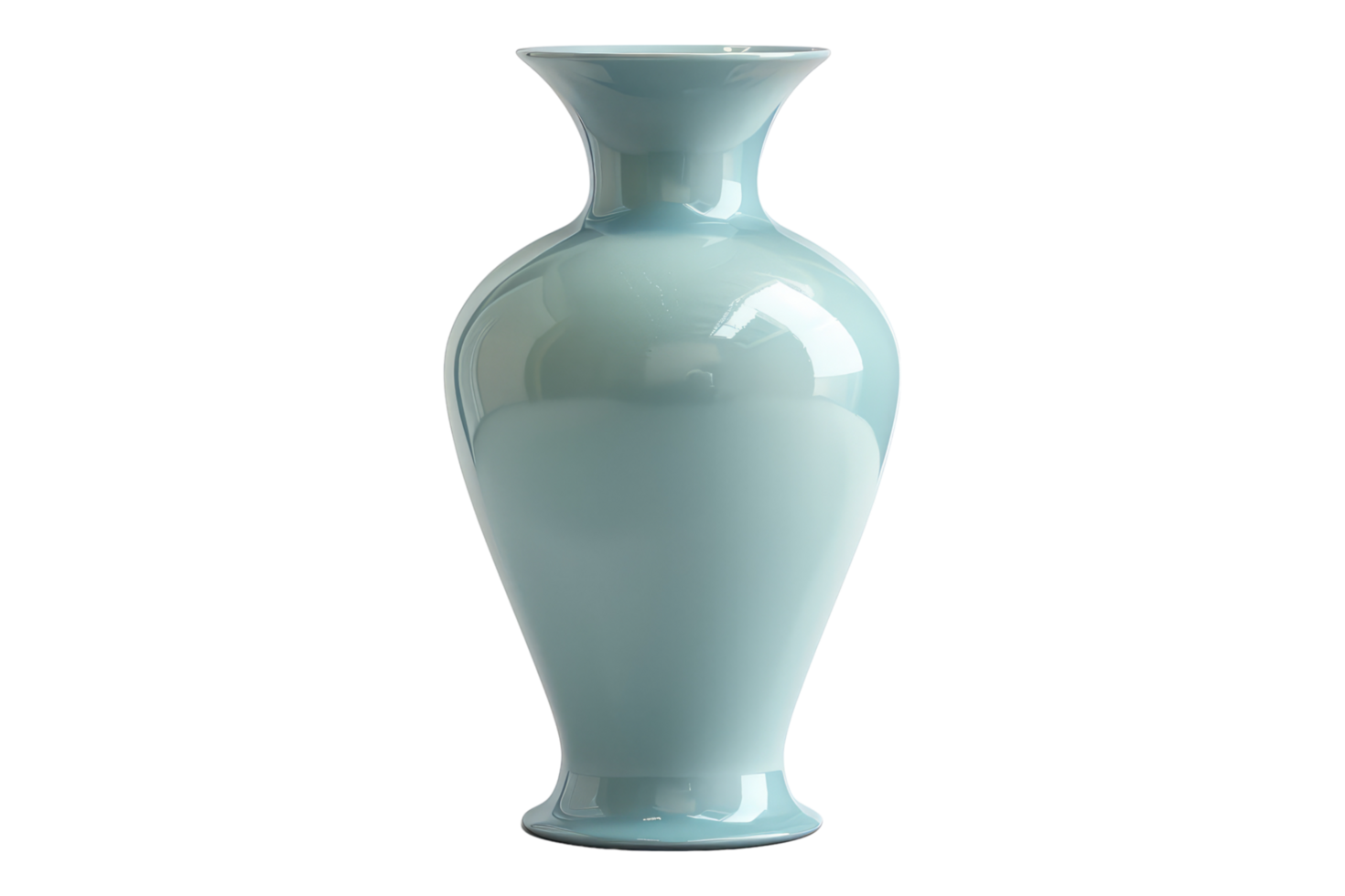 Empty light blue ceramic isolated on transparent background png