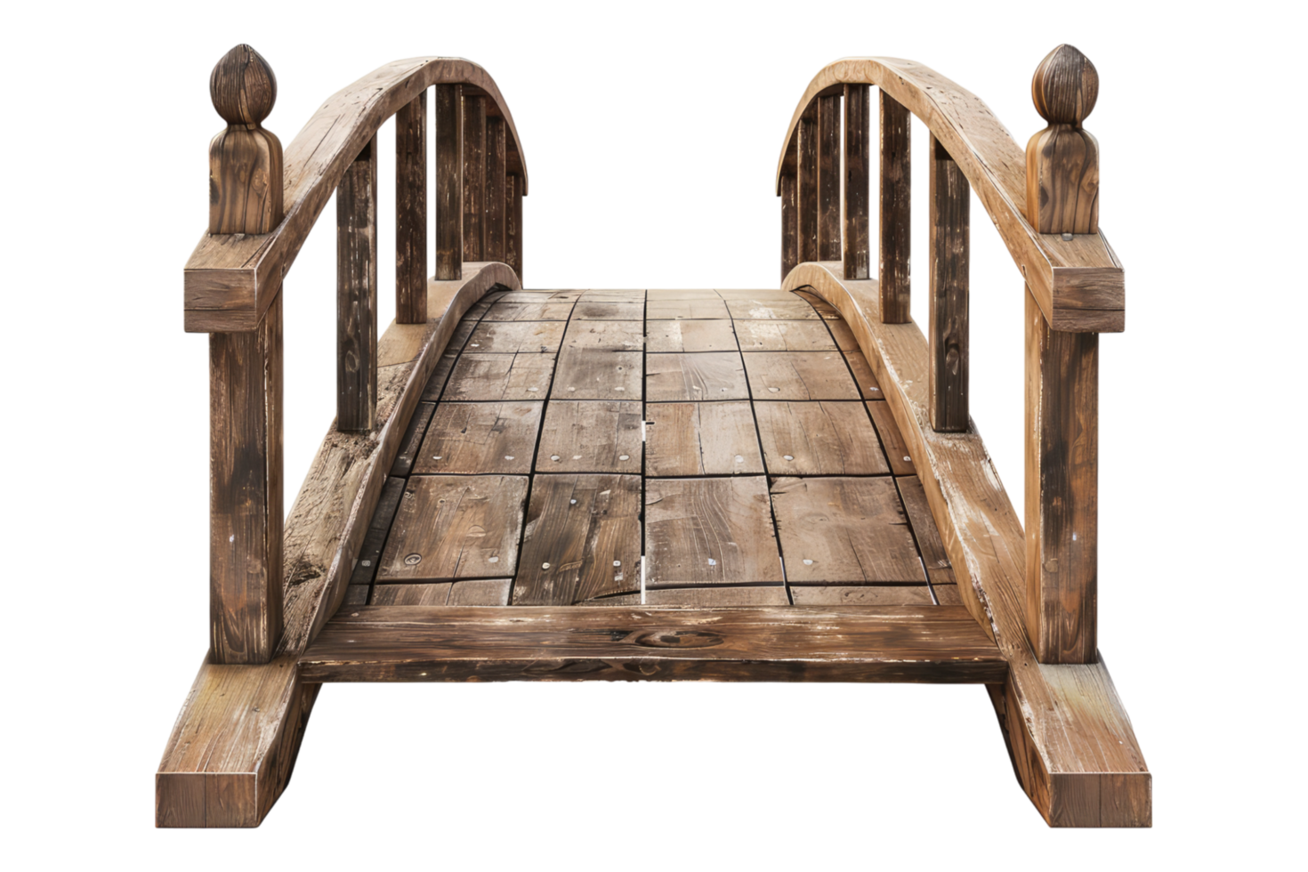Wooden bridge isolated on transparent background png
