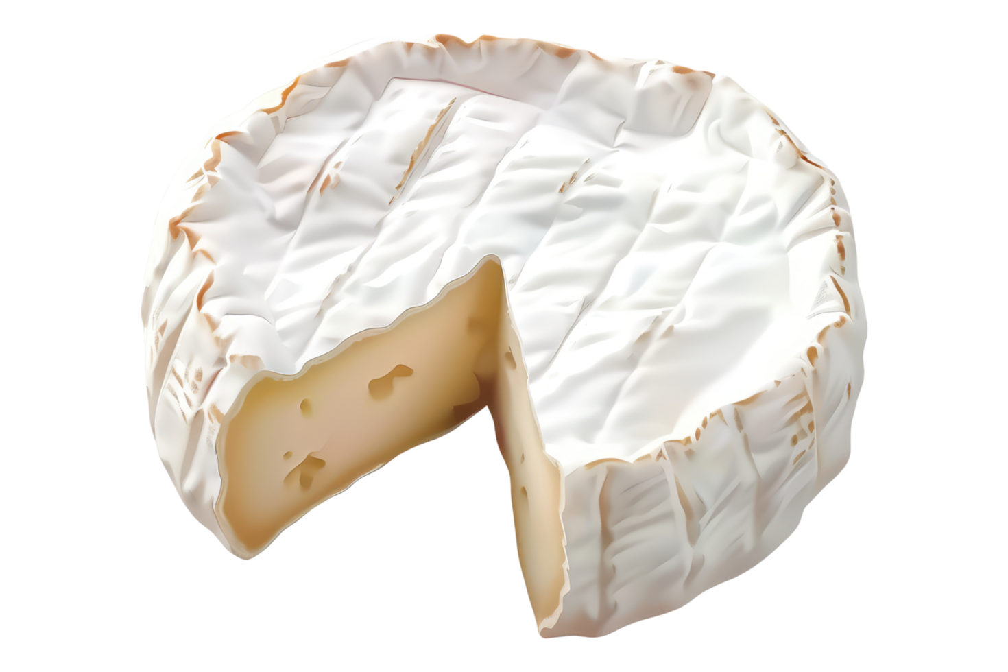 Camembert cheese isolated on transparent back ground png