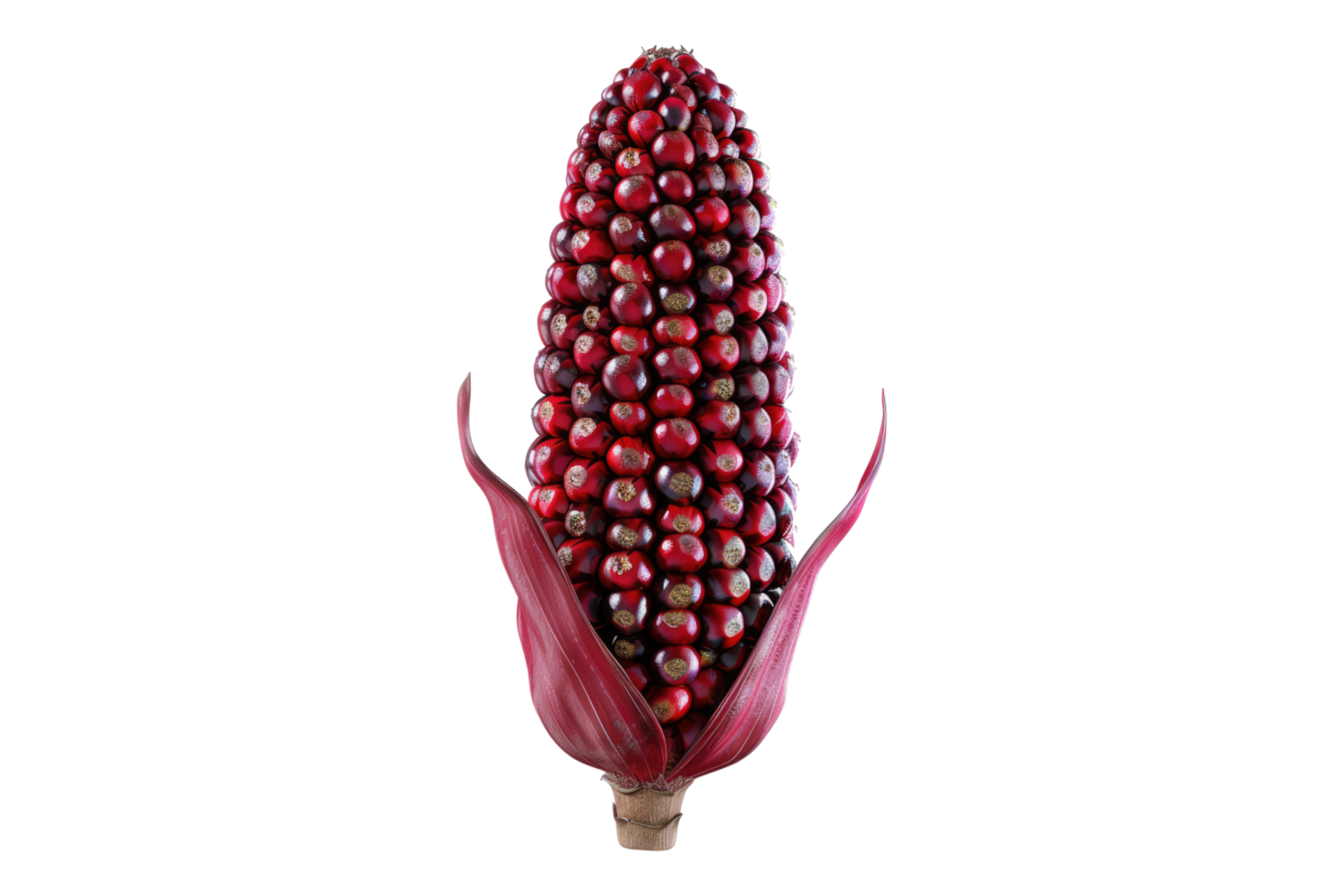 A red corn cob isolated on transparent background png