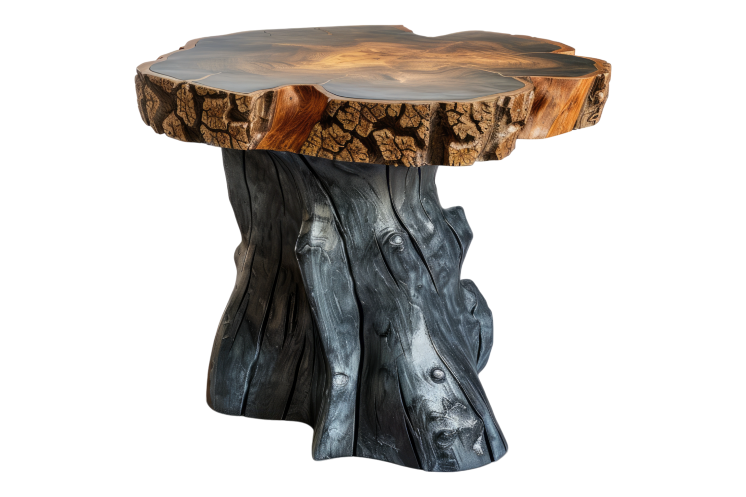 Cascade crest side table isolated on transparent background png