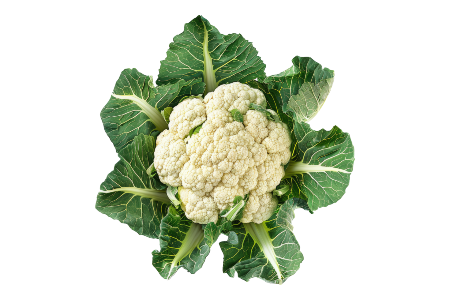 Cauliflower crop isolated on transparent background png