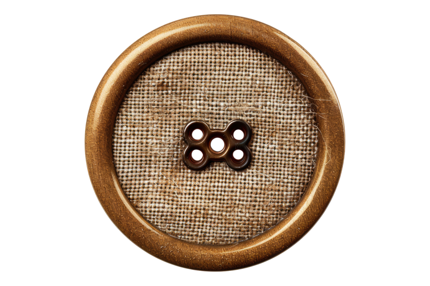 Chic stitched button isolated on transparent background png