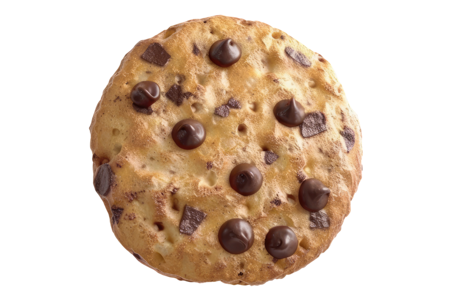 Chocolate Chip treat isolated on transparent background png