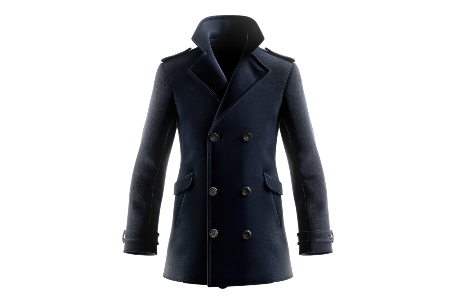 Classic pea coat elegance stylish isolated on transparent background png